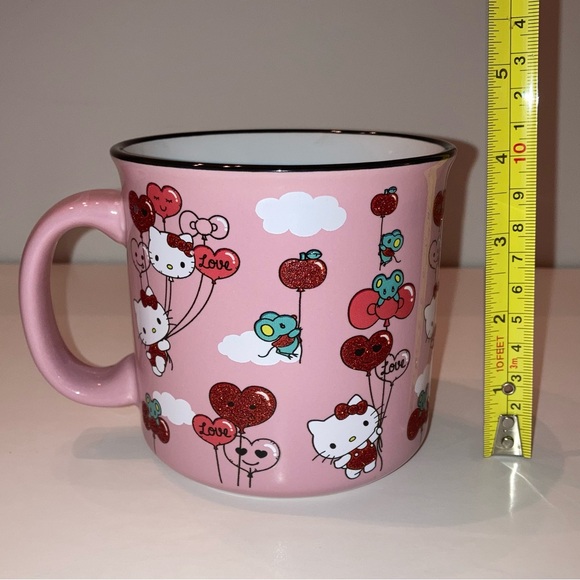 Hello Kitty Valentines Day Pastel Pink Ceramic Mug Sanrio Kawaii Cat Cup Gift - Picture 10 of 13